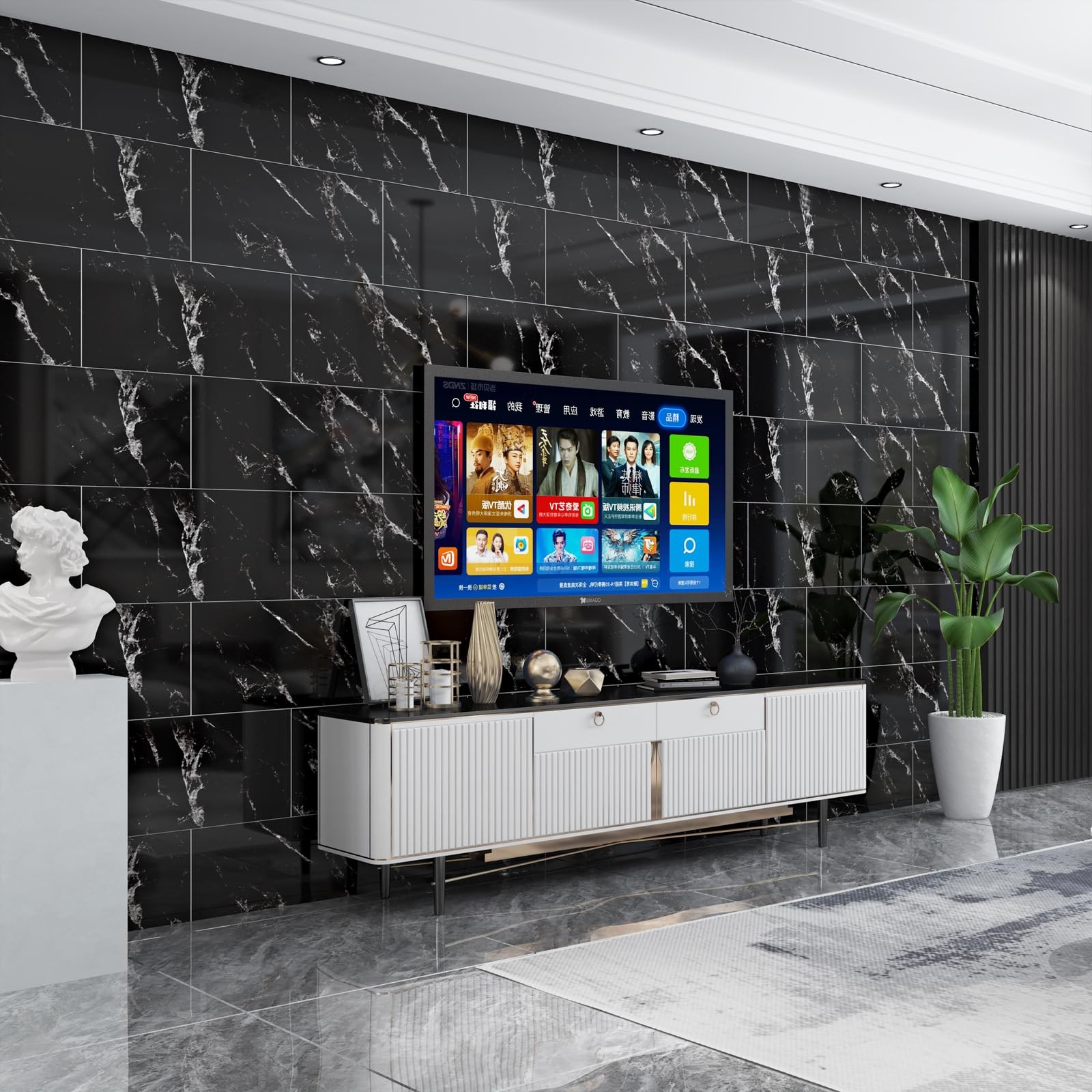 Wall Panels Peel and Stick 20 Pieces 23.6×11.8in (38.7 Sq. Ft. Coverage) Ligh…