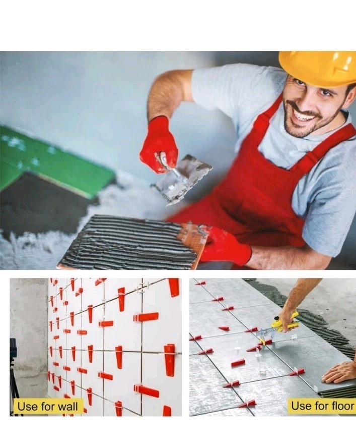 700PCS 1/8″Clips Tile Leveling System Kit Floor Wall Spacer Tiling -2 Tool Set