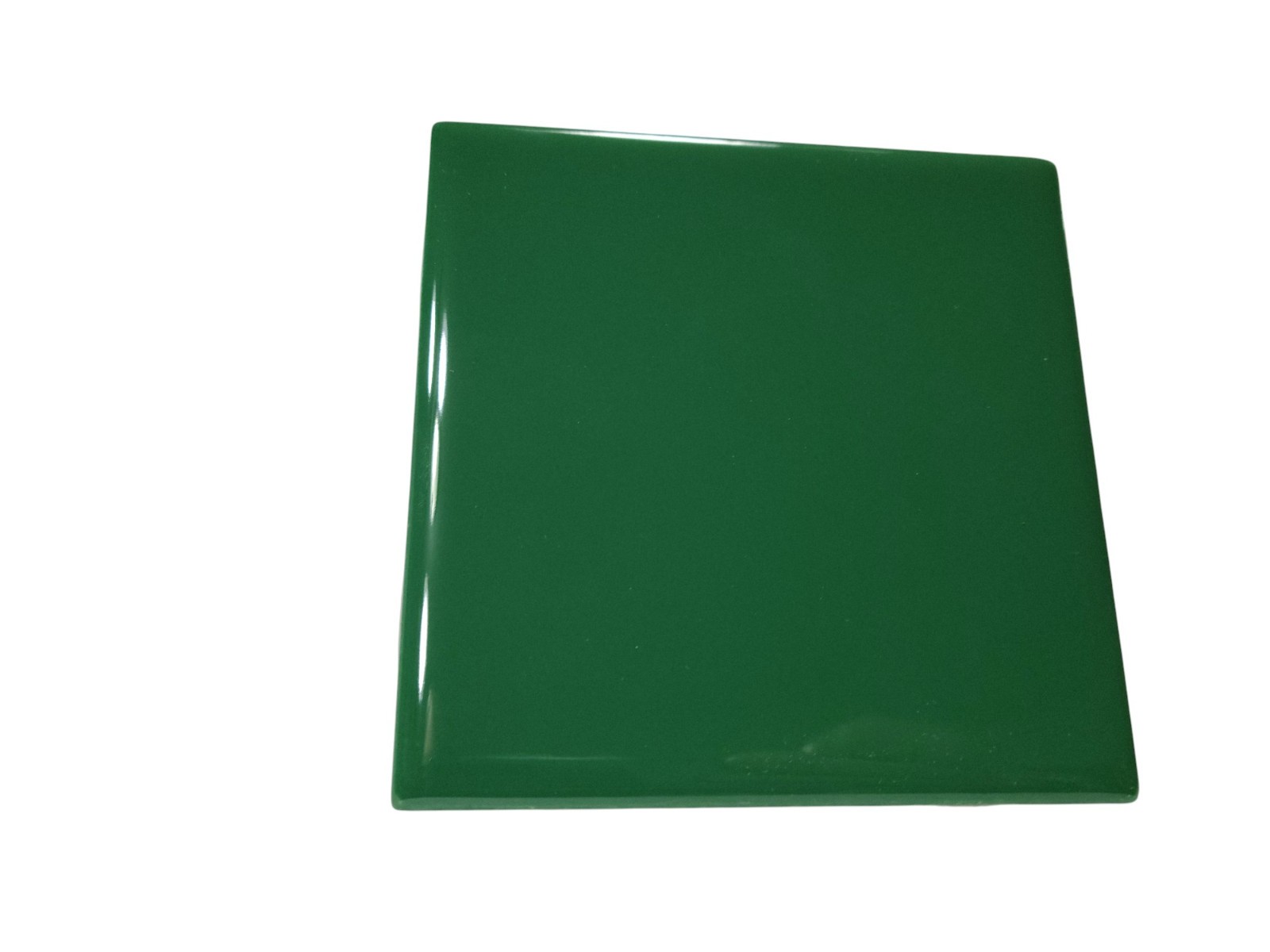 Emerald Green Ceramic Tile 4.25 inch Subway Square Vintage Mid Century Modern
