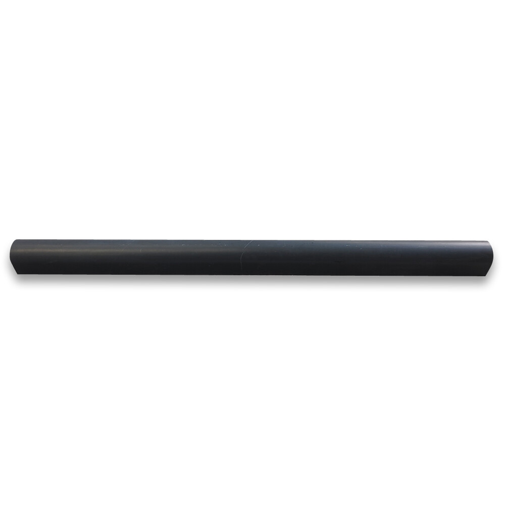 N18H Nero Marquina Black Marble 3/4×12 Pencil Liner Edge Trim Molding Honed