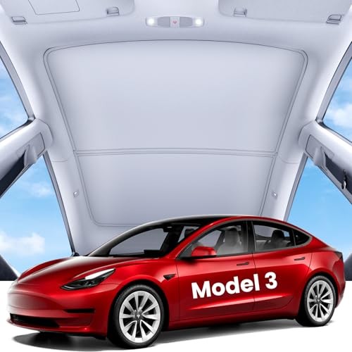 2026 Upgraded Tesla Model 3 Sunshade Roof [No Gaps, Model 3 (2020-2026) Gray