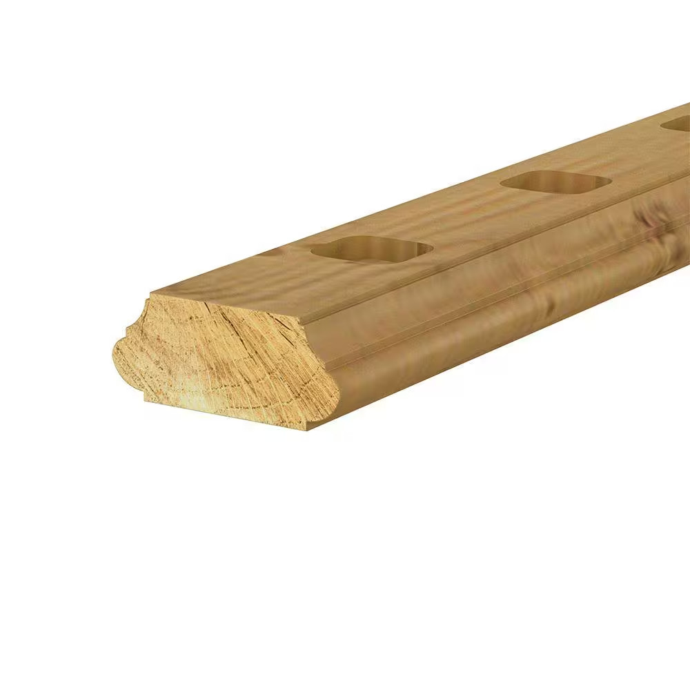 2 In. X 4 In. X 6 Ft. Pressure-Treated Routed Hand Rail (4-Pack)