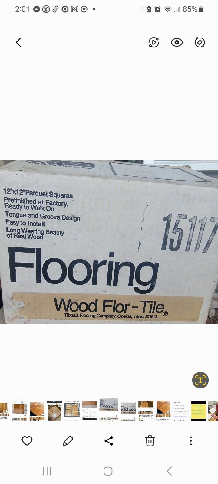 Hartco Solid Oak Parquet Flooring 12 X12 25 Sq Feet. New Old Stock