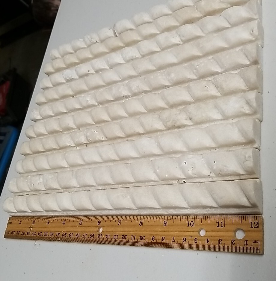 Ivory Travertine Honed 1 X 12 Rope Liners Lot Of 10
