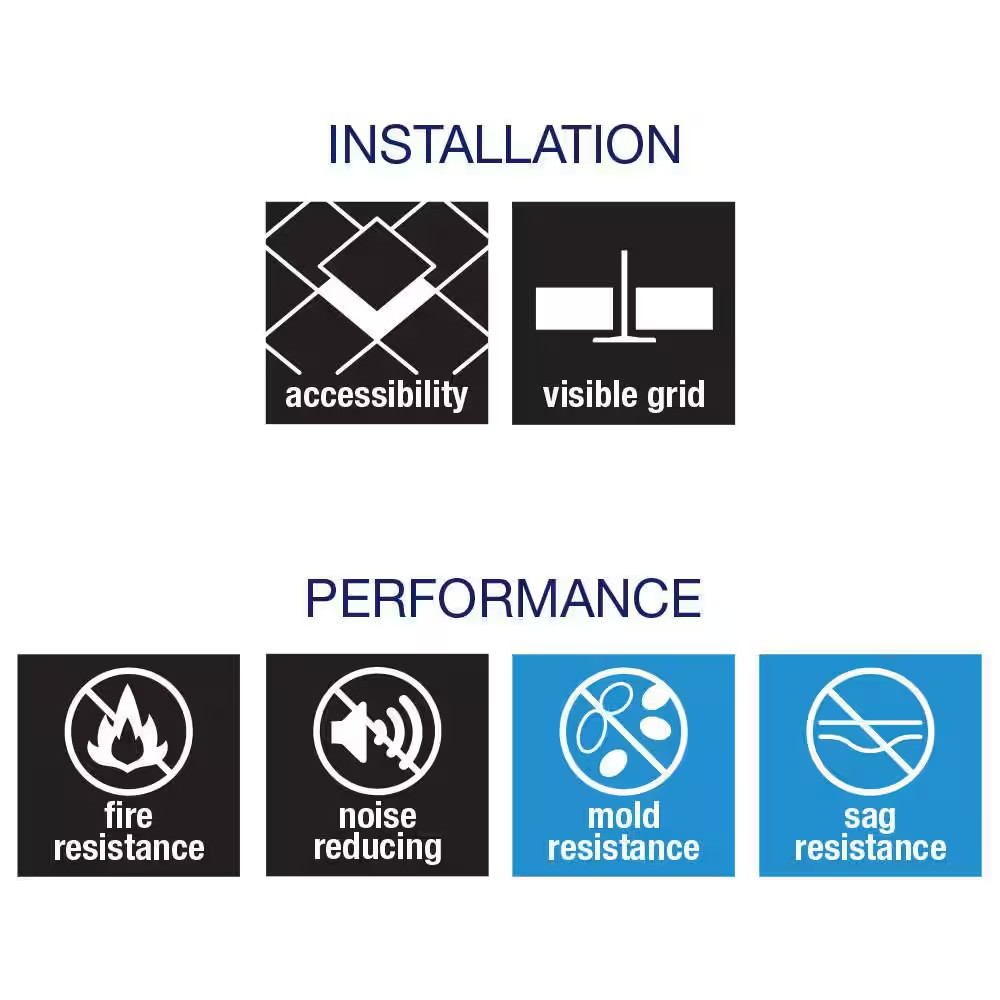 Fine Fissured 2 Ft. X 4 Ft. Lay-In Ceiling Tile (32 Sq. Ft. / Case)