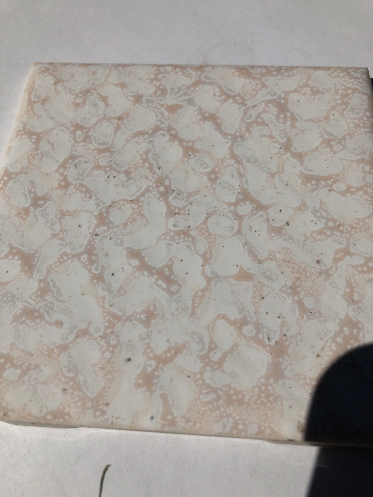 Pink Rose Ceramic Gloss Wall Tile Speckled Dots 4.25”Vintage Mid Century Mod 4×4