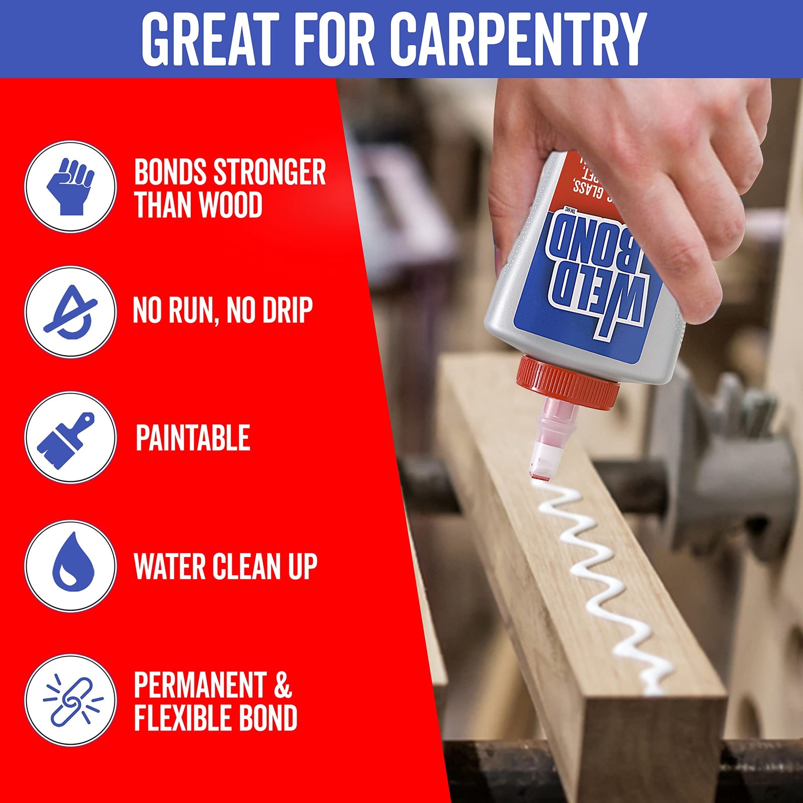 Weldbond Multi-Surface Strong Glue – Fast Drying Glue for Wood, Tile, Cera