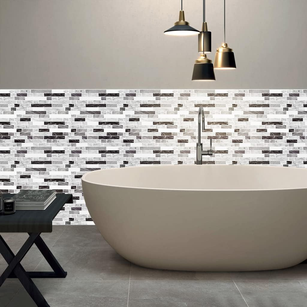 Thicker Design Peel and Stick Tile Backsplash, 12”×12”Stick on Backsplash for Ki