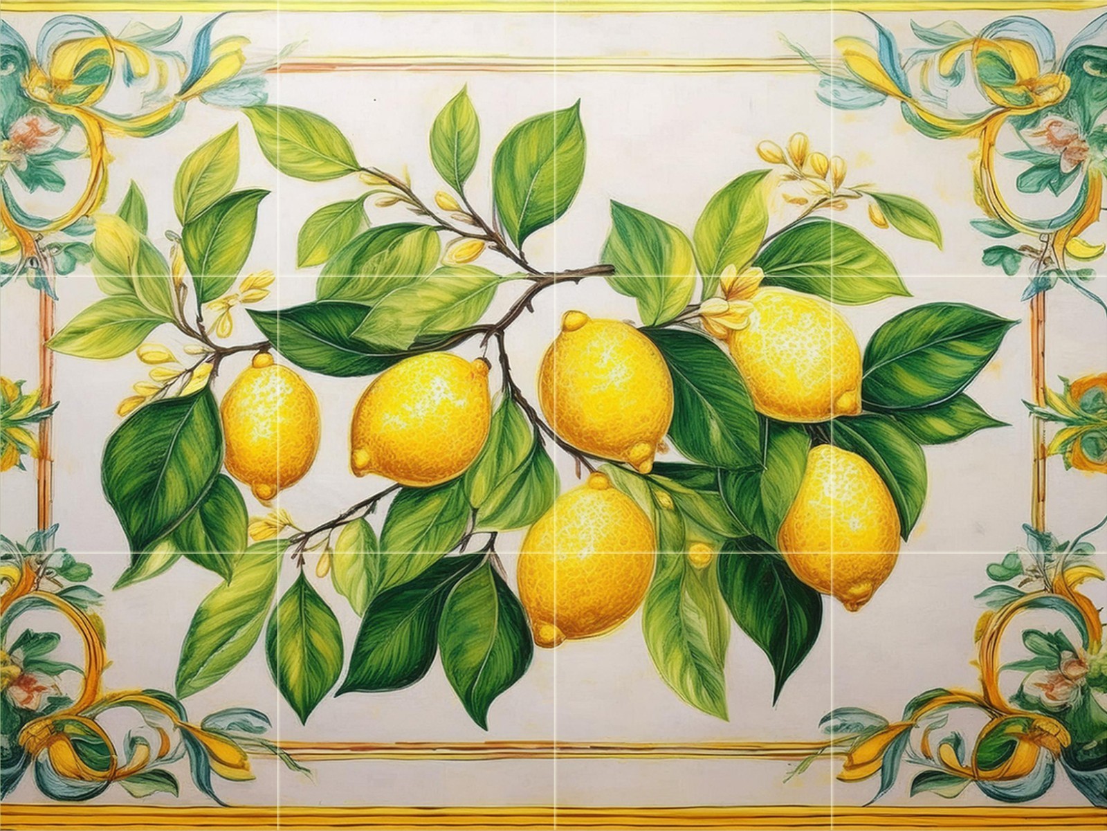 24 x 18 Art Mural Ceramic Decor Backsplash Bath Tile #a909