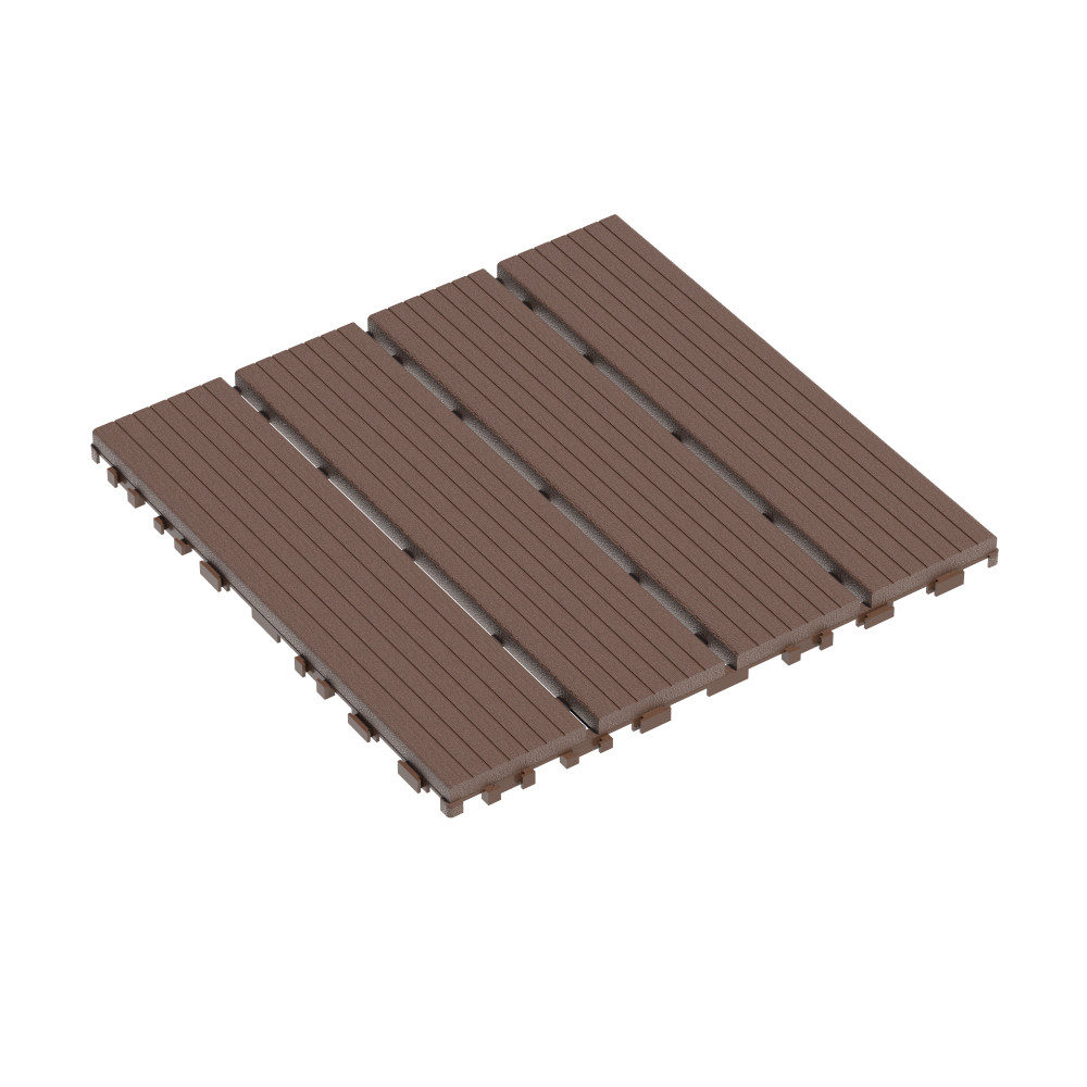 44PC 12″x12″ Interlock Patio Deck Tiles Waterproof Outdoor Flooring Garden Yard