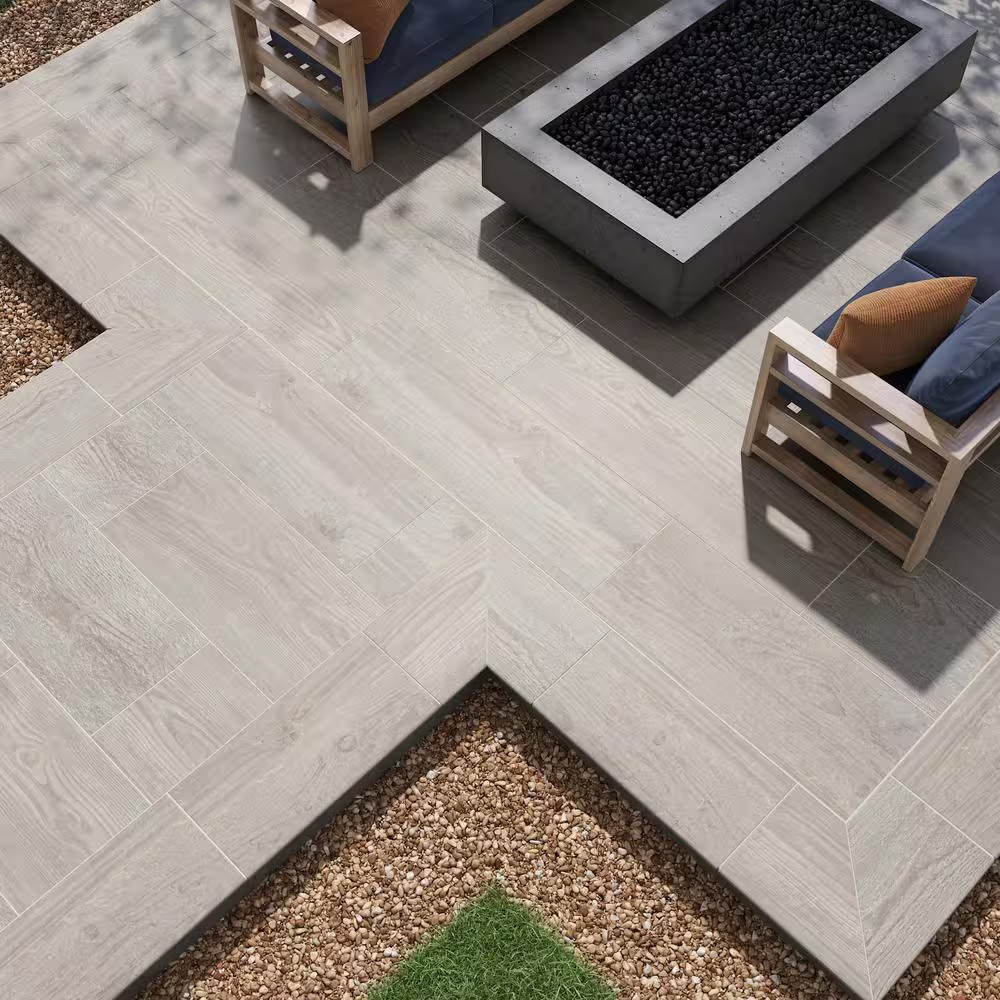 Caldera Grigia 2 Cm. X 16 In. X 47 In. Matte Porcelain Wood Look Paver Tile (10.