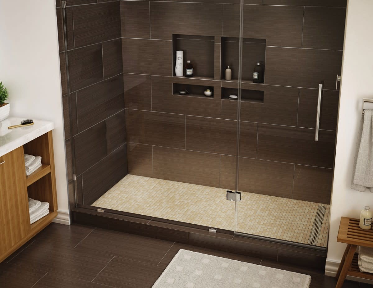 Tile Redi RT3672R-PVC-SQBN Redi Trench 36″ x 72″ Rectangular – Nickel