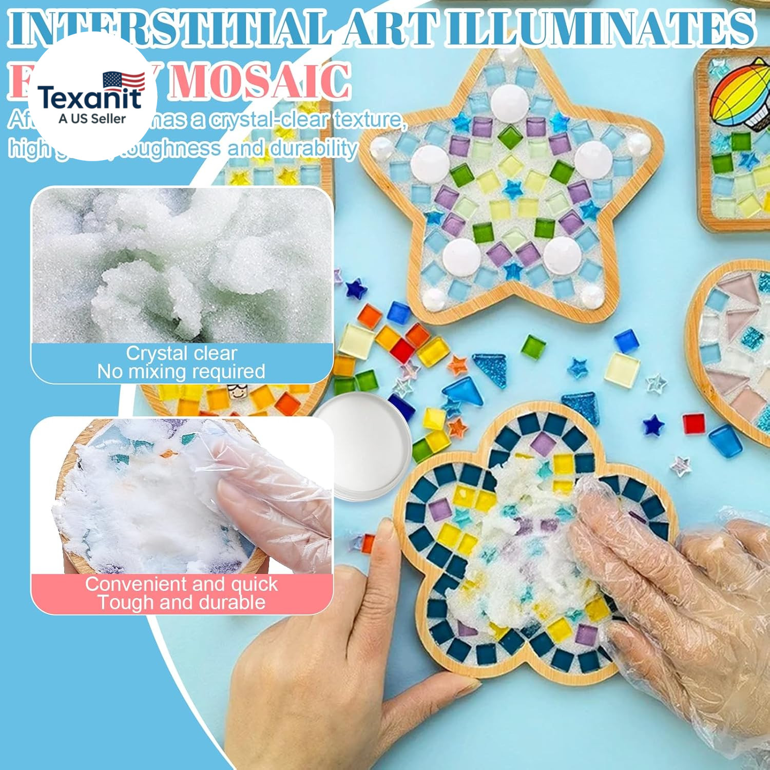 Mosaic Kit, Mosaic Grout, Glue and Seam Sealant Agent Waterproof Strong Adhesive