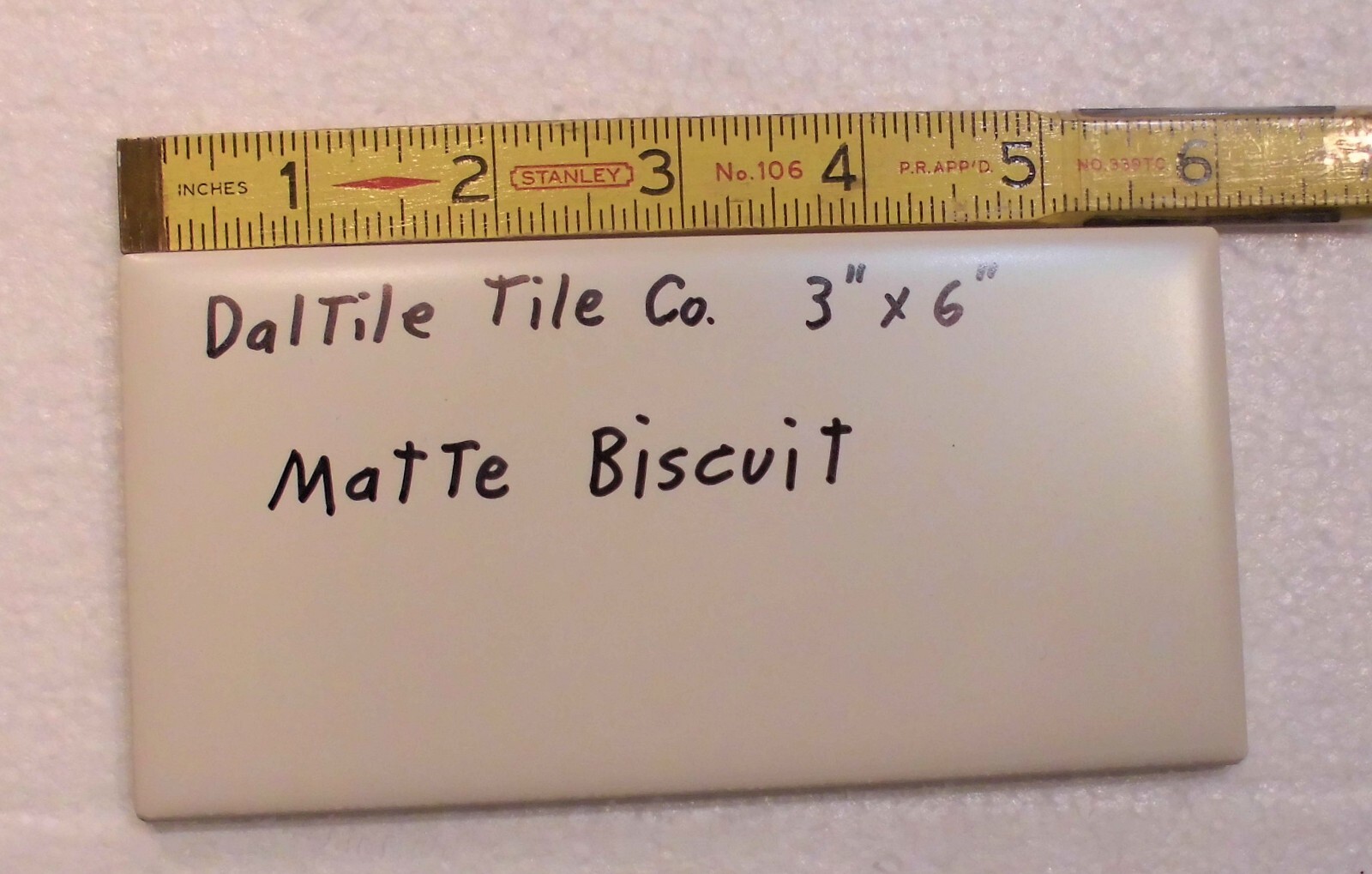 1 pc. Biscuit by Daltile #K775; 3″ X 6″ Matte Ceramic Tile; New Stock, Mint
