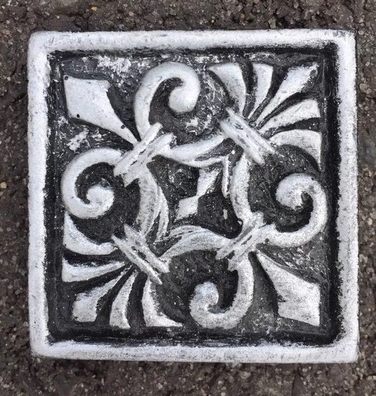 Tile 2×2 Silver Antique Metal Saints Accent Insert Deco 5/pack FREE SHIPPING