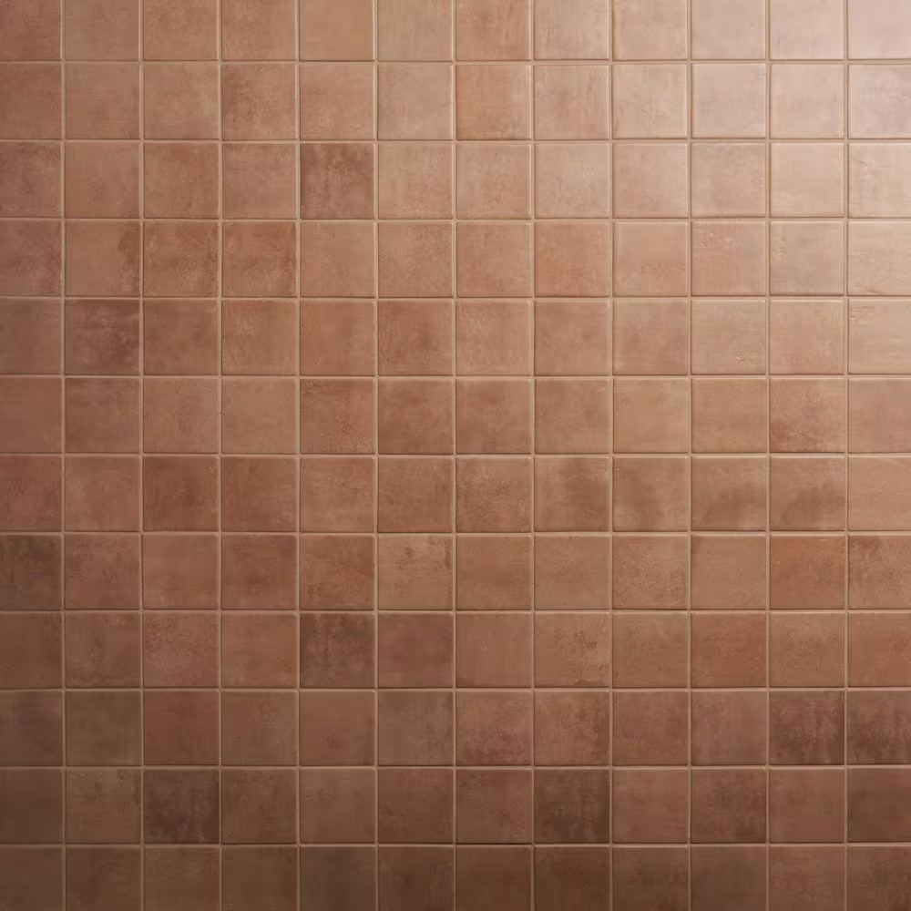 Casablanca Terracotta 3.39 In. X 3.93 In. Square Matte Porcelain Floor and Wall