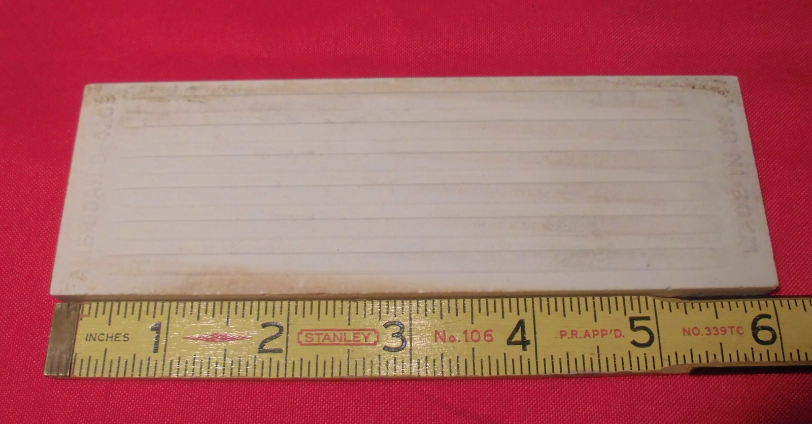 1 pc. Ceramic Bullnose Tile 2” X 6” #387 Crystalline Almond by American Olean