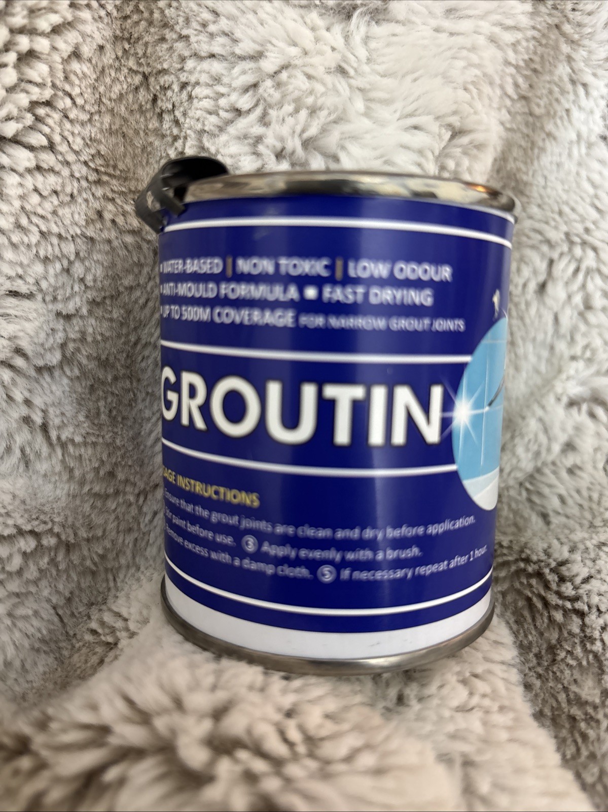 Grout Ivory Brush Paint: Waterproof Tile Paint Grout Refresh – 125ml (4.2oz)