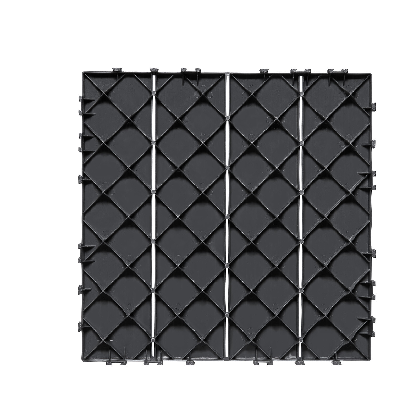 VEVOR Interlocking Deck Tiles 54 Pack 12″x12″ Plastic for Porch Dark Grey