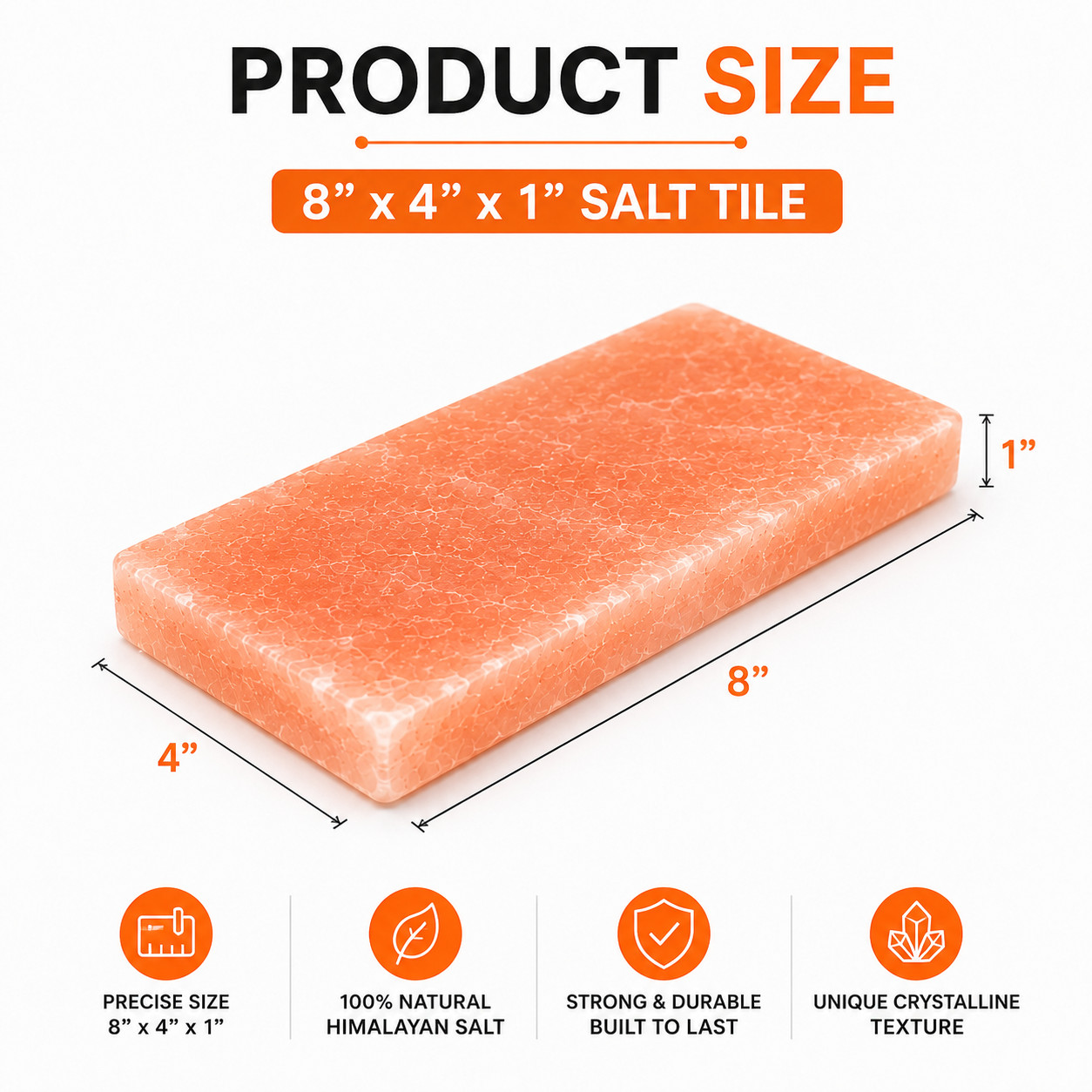 Himalayan Pink Salt Tiles 8x4x1 Pack of 20 Natural Salt Blocks Spa Sauna Wall