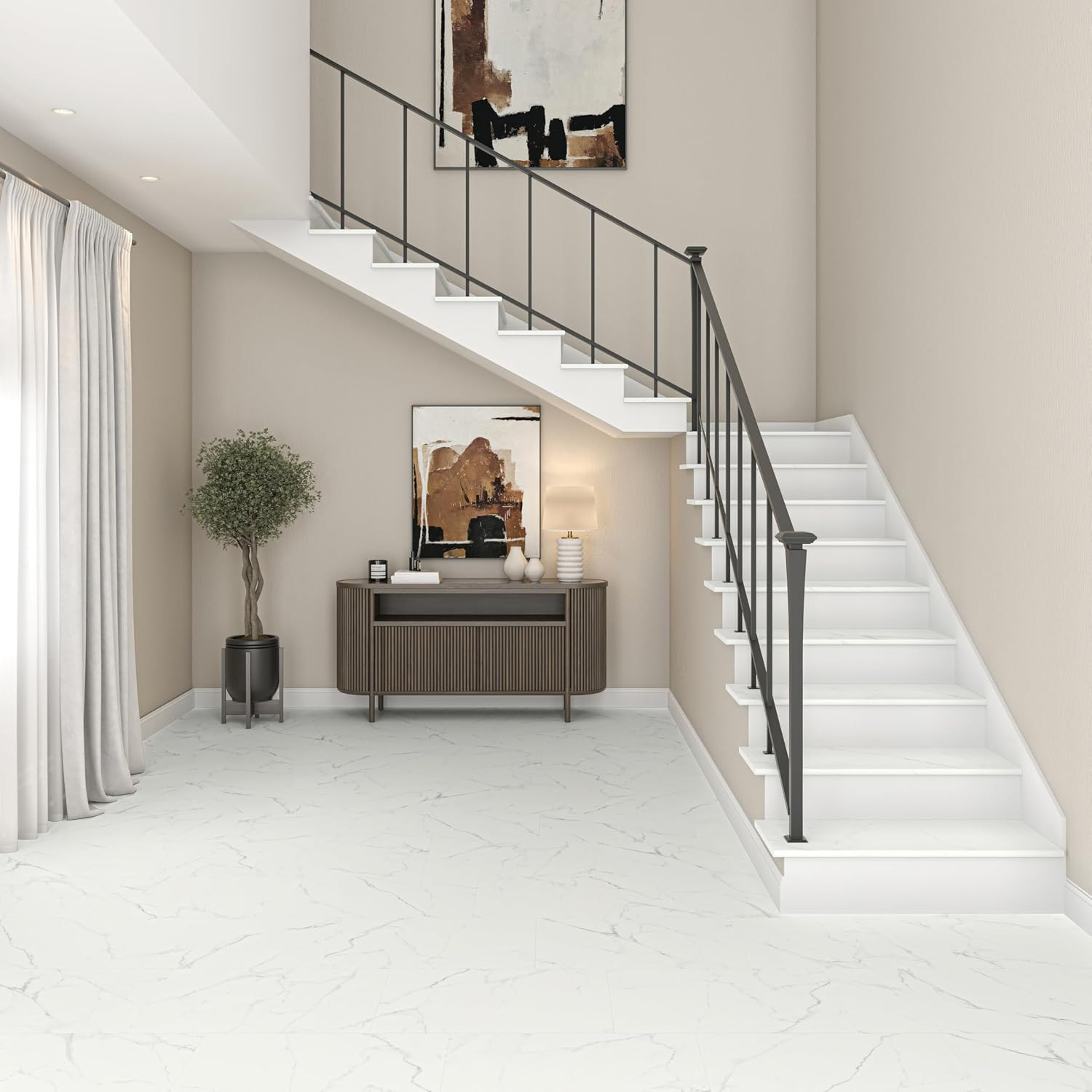 Grantshire 18″x36″ Rigid Click Luxury Vinyl Flooring – 22.5 SQFT per Carton