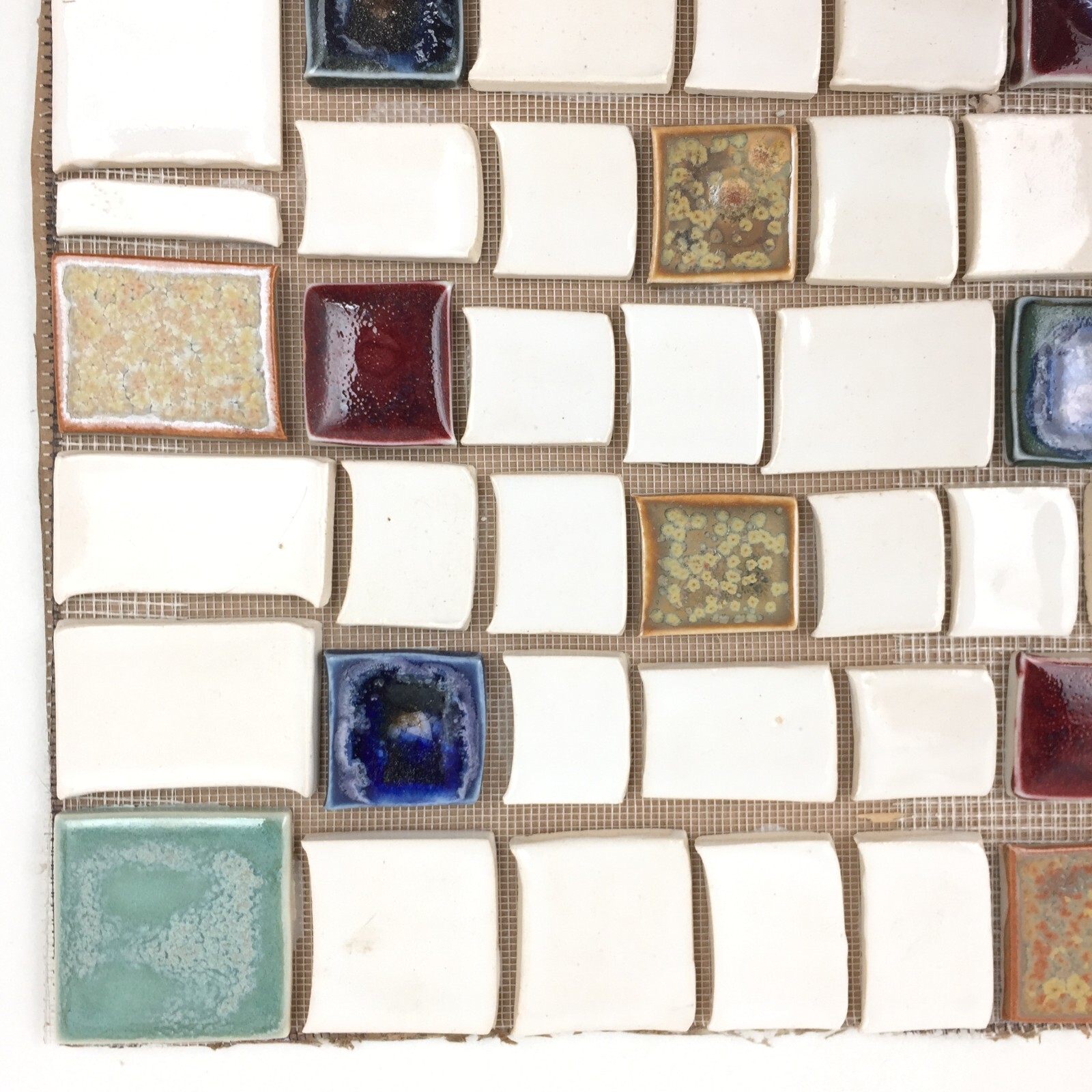 Handmade Tile Mosaic Panel Backsplash 1/4″ Thick, 11.5″ x 17.5″ Mounted On Mesh