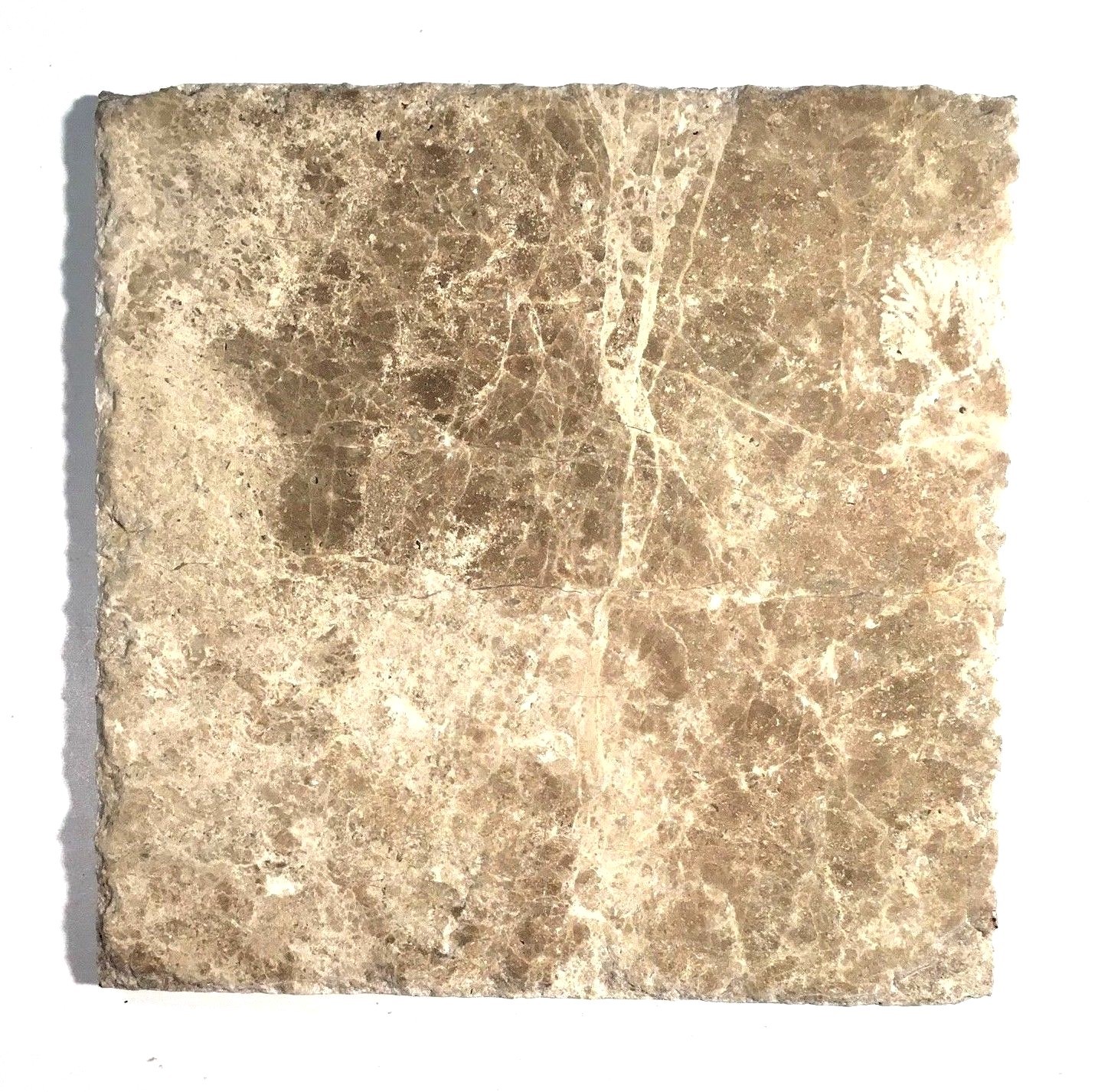 Emperador Light 8″x8″ Aged Finish Chiseled Edge Marble Floor (SOLD PER PIECE)