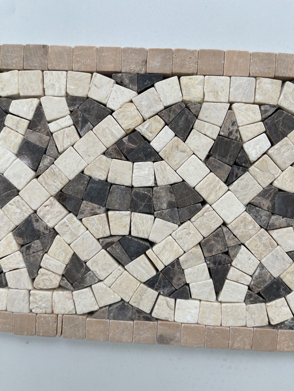 B0086T Marble Mosaic Border Accent Listello Tile Cythera Sunny 4.7×12 Tumbled
