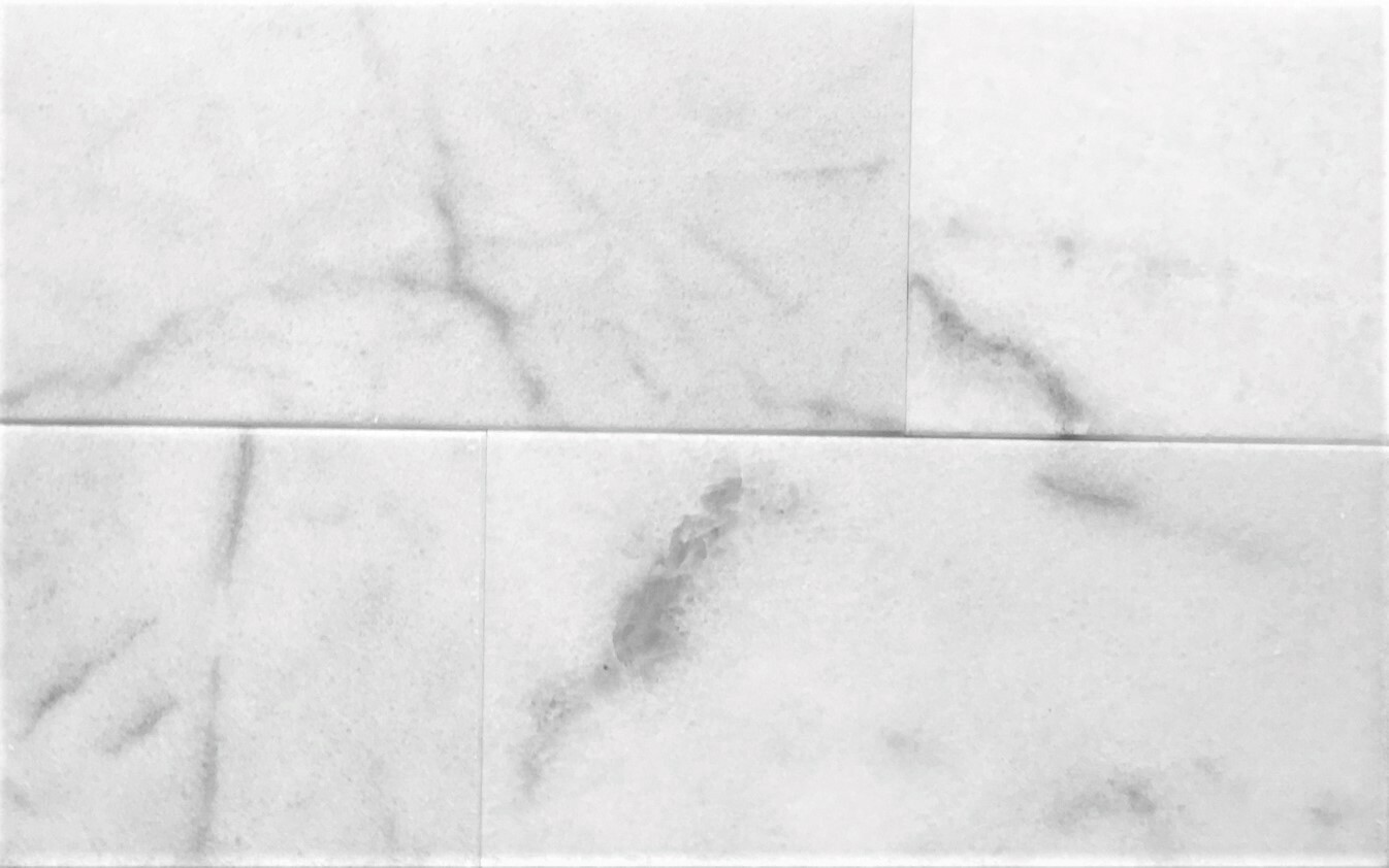 Carrara White 6×12 Honed Straight Edge Marble Tile Wall Backsplash Kitchen Bath