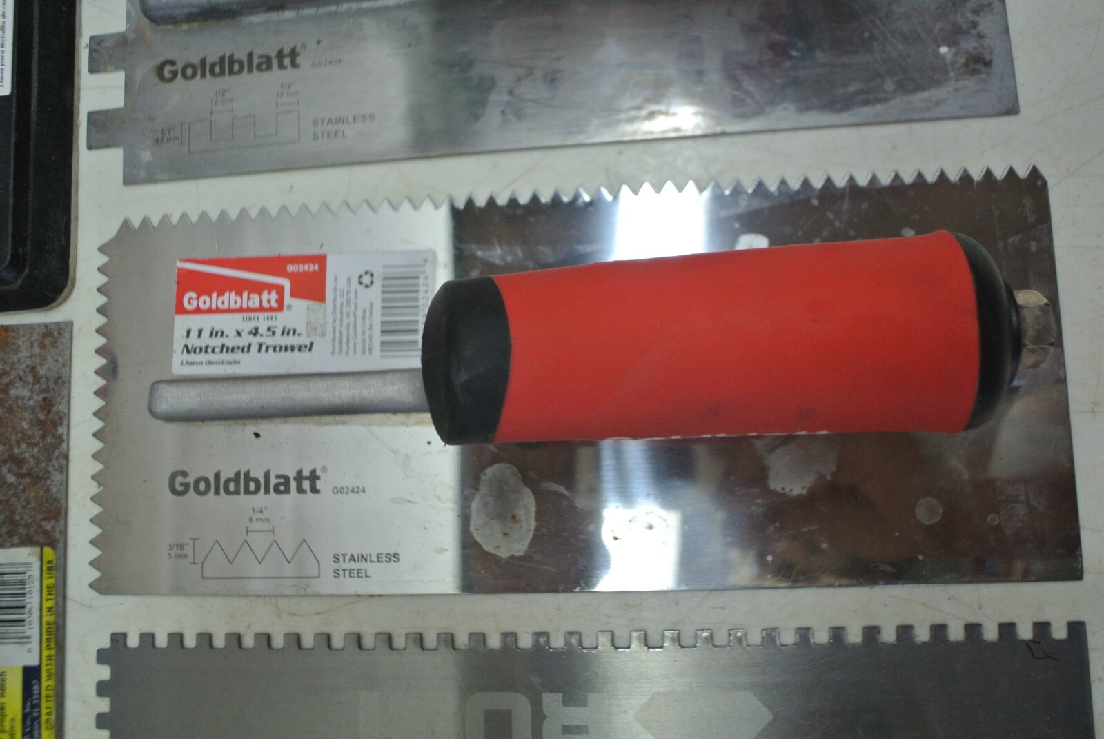 6pcs Goldblatt Trowels,Grout Floats,Taping Knife for Masonry Finishing,TileTool