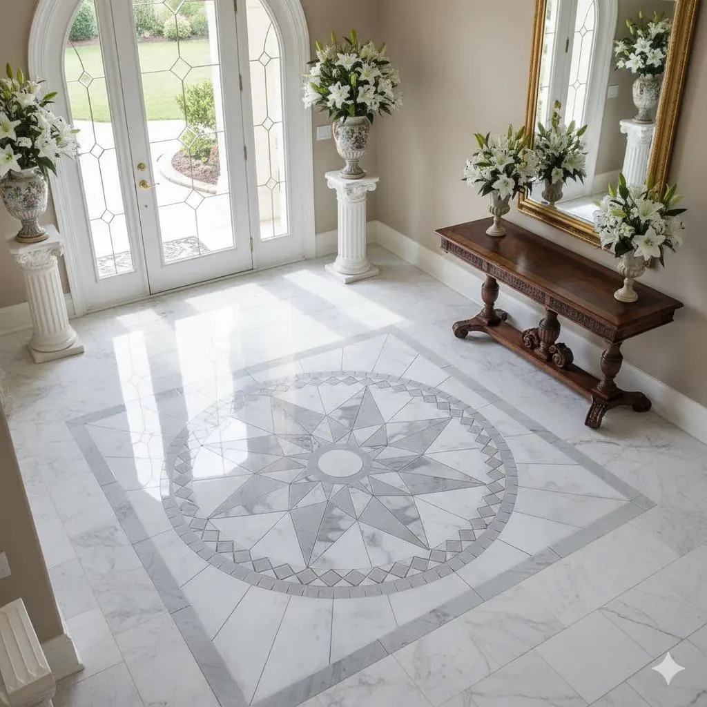 Marble Floor Tile Medallion