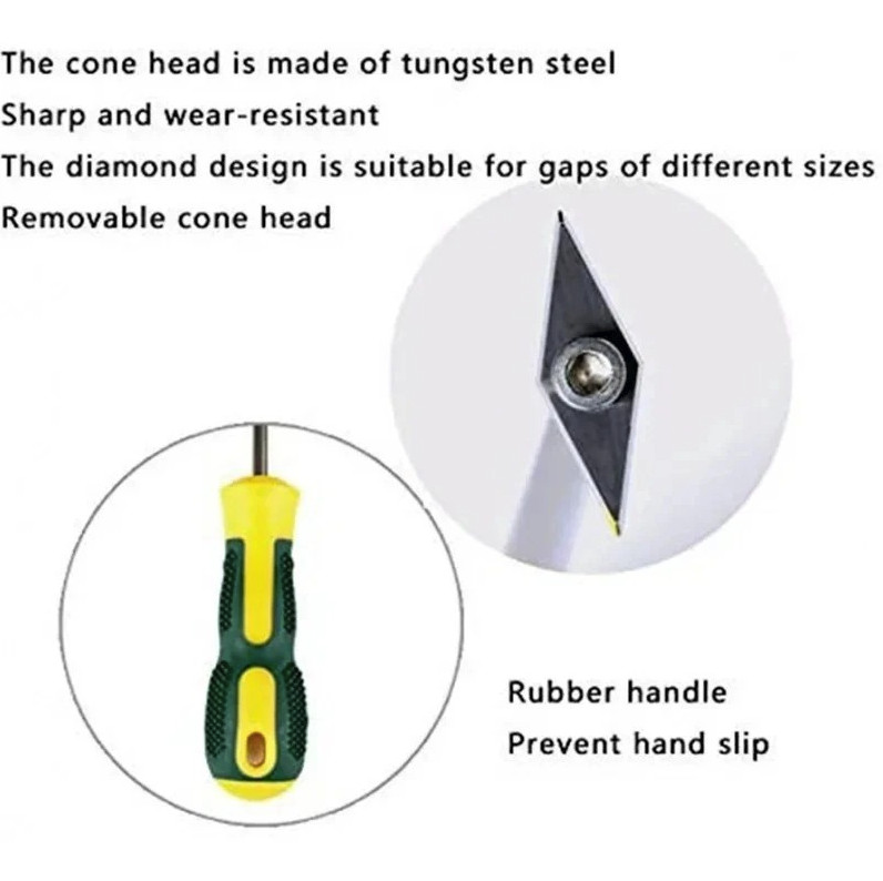 1pc Tile Grout Remover Tungsten Steel Drill Bit Gap Cleaner Tool – NEW