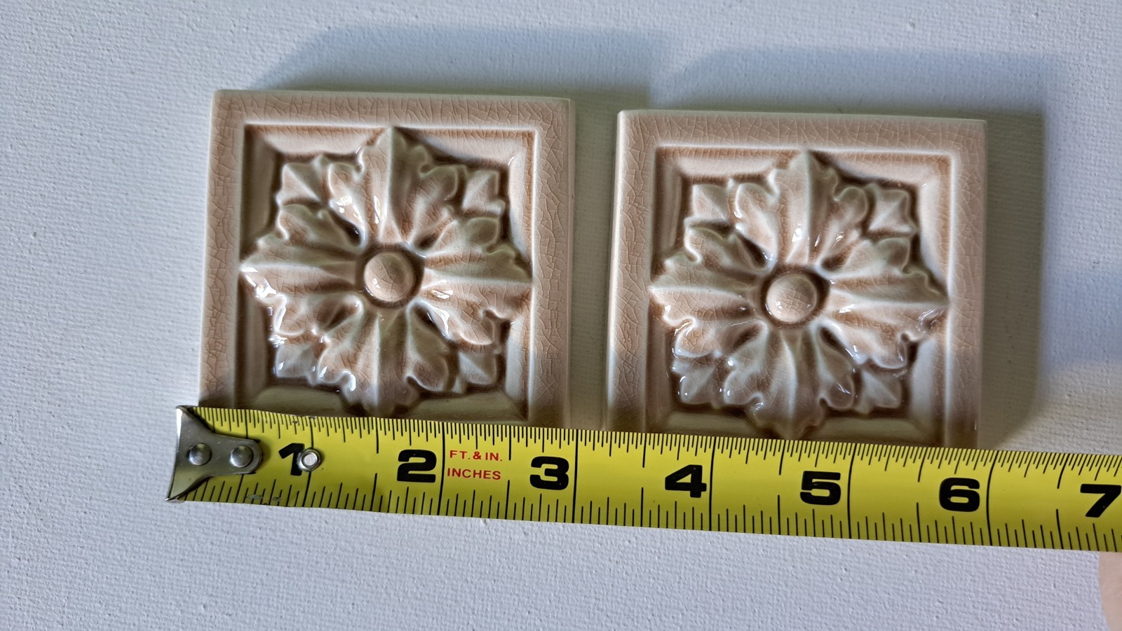 Sonoma Tilemakers Handcrafted Decorative Ceramic Tile 3″ x 3″ Bombay Crackle Tan