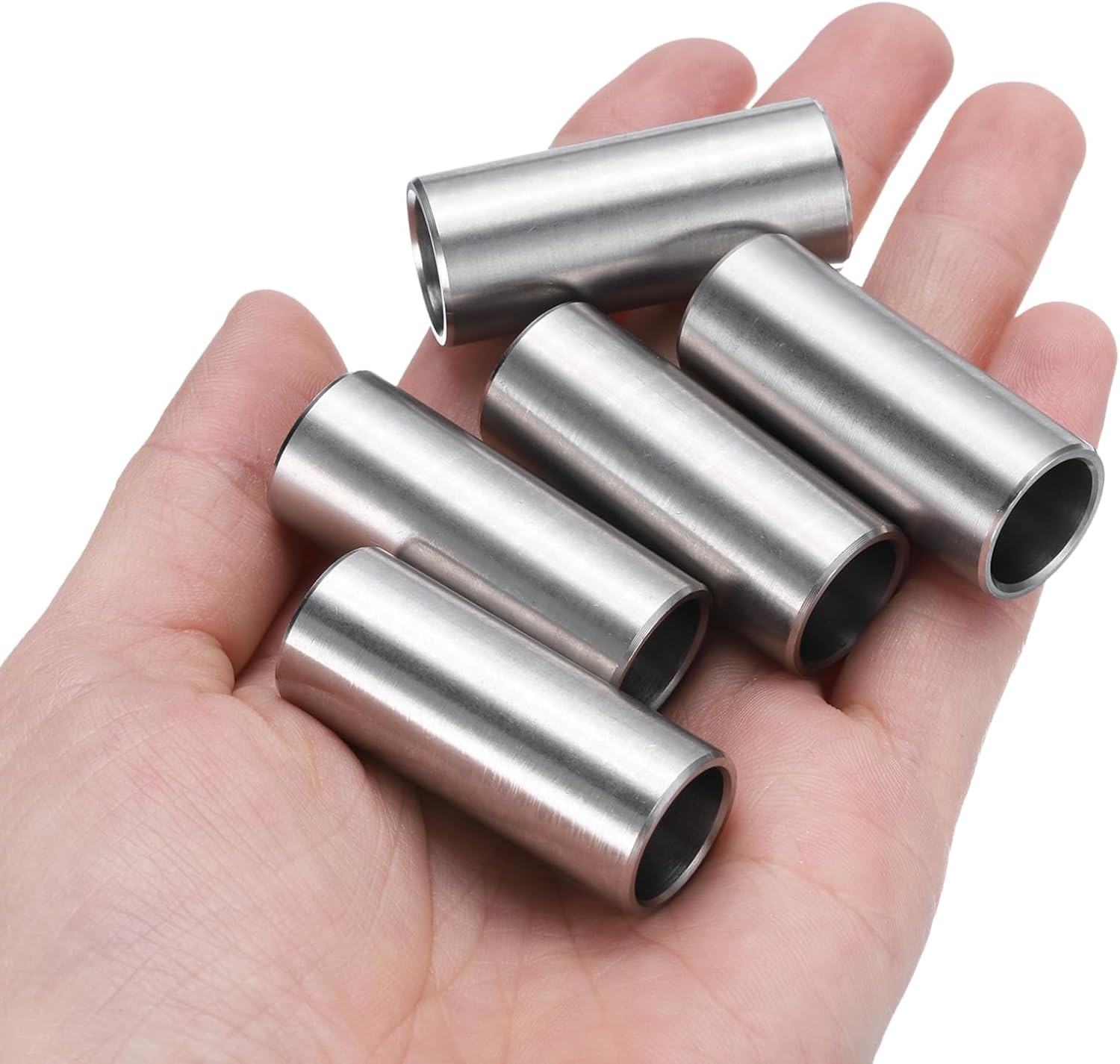 uxcell 5pcs Stainless Steel Spacer 1/2″ x 5/8″ x 1-1/2″, Silver tone