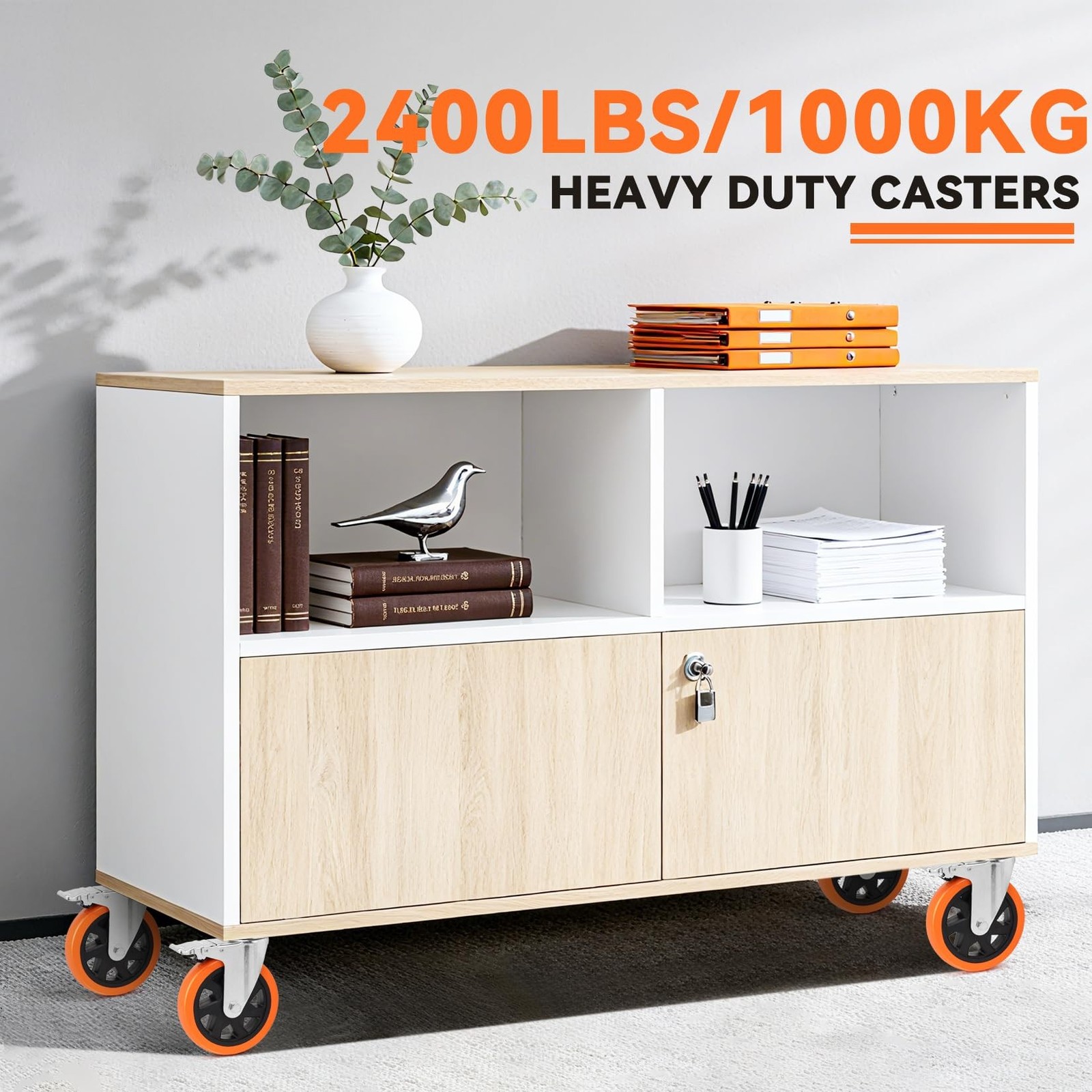 W B D WEIBIDA 6 inch Caster Wheels with Dual Locking, Casters Set of 4 Heavy …