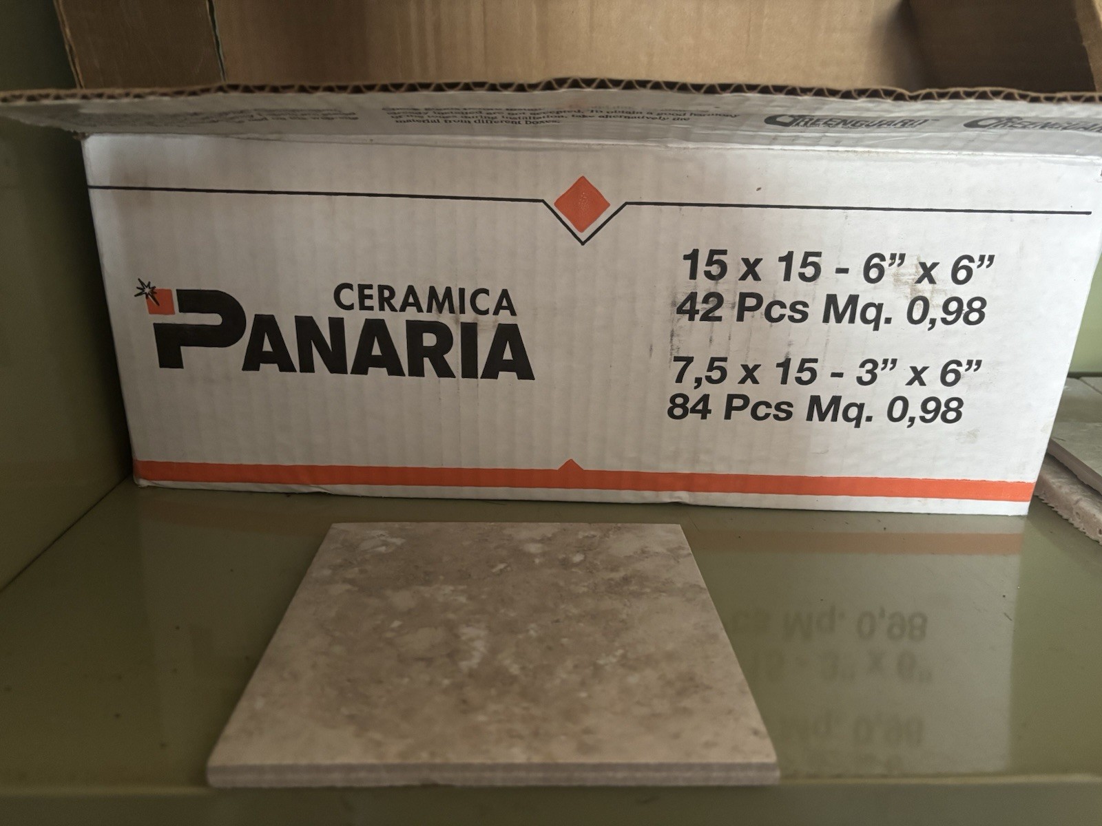 Panaria Italian Tile-2 Boxes 6×6 Travertine Look/Mosaic Sheets/Tumbled Stone–NEW