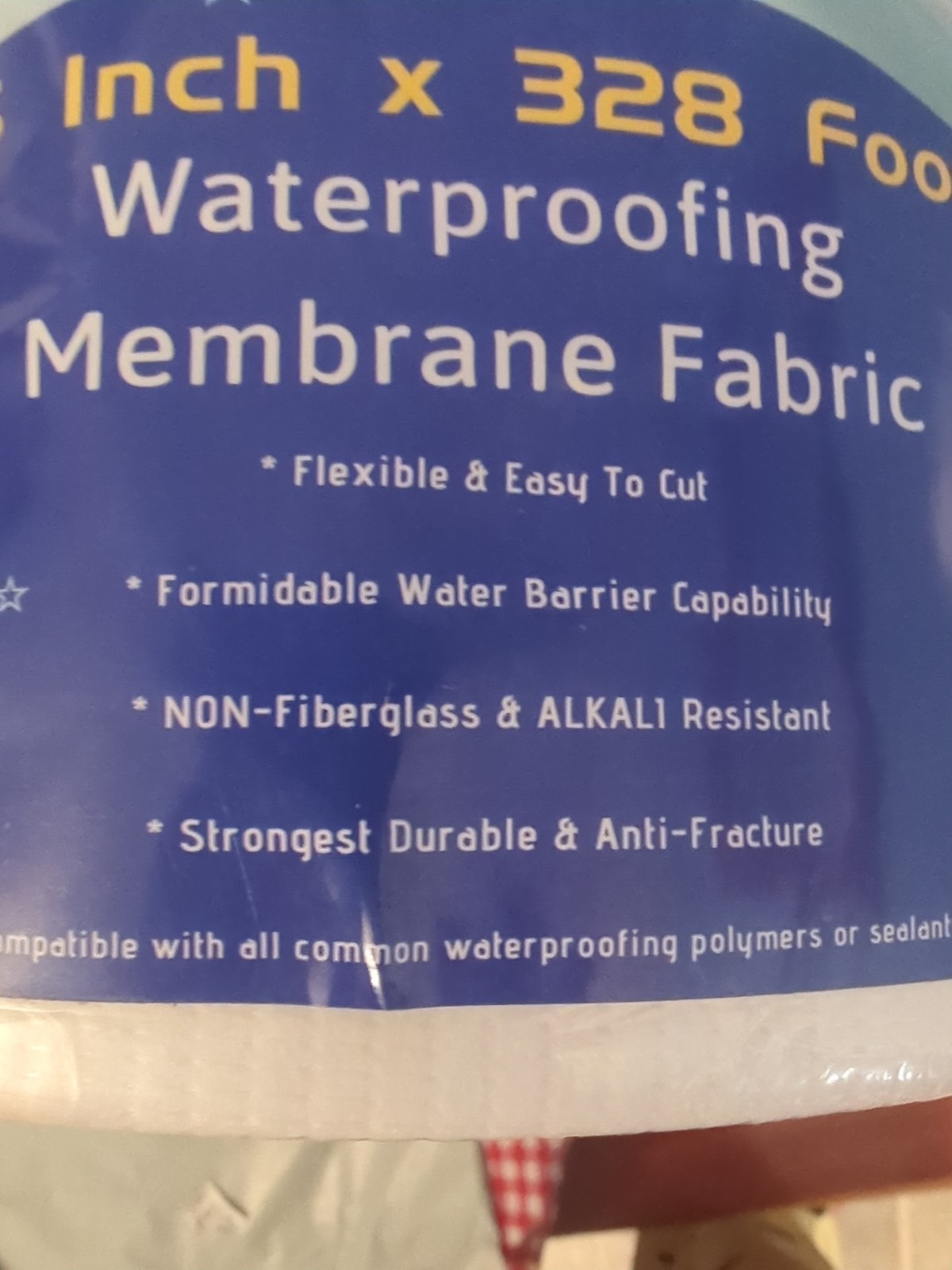 6″ X 328 Ft. Waterproofing Membrane Fabric