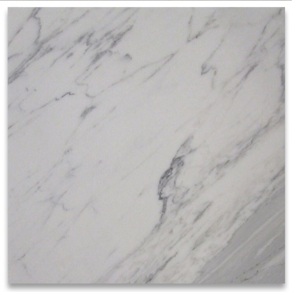L46H Italian Statuary White Statuario Marble 24×24 Wall Floor Tile Honed