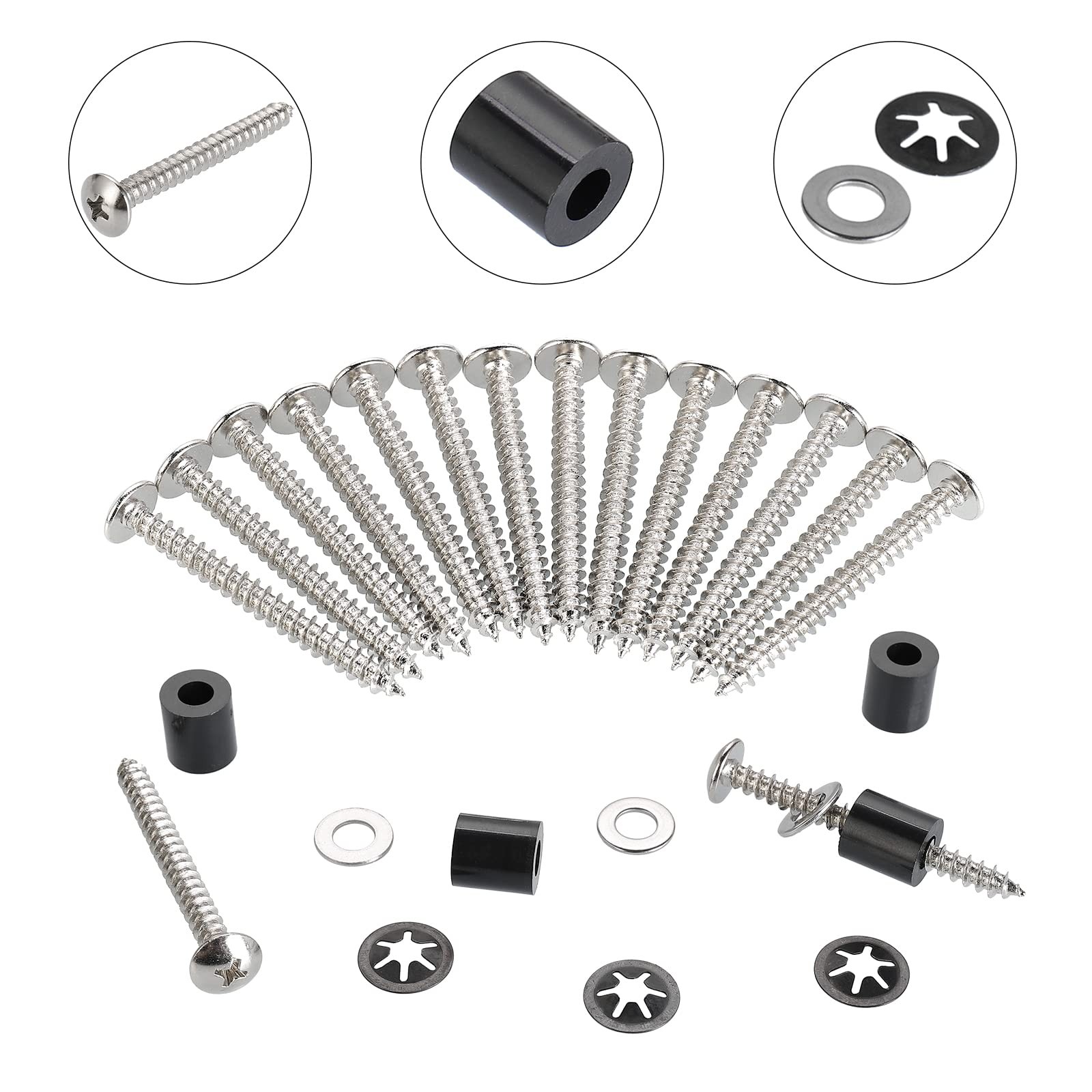 HanTof 43 Set (172Pcs) Pegboard Mounting spacers and Screws Kit, Peg One Size