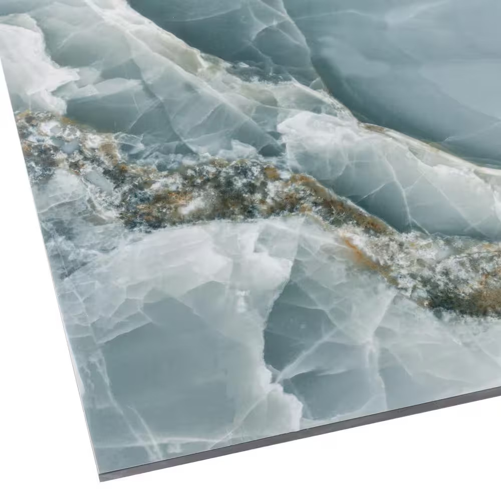 Splendor Onyx Green 24 In. X 48 In. Porcelain Rectangular Wall and Floor Tile (1