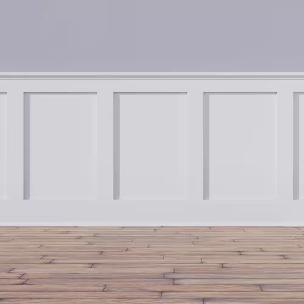 5/8 In. X 96 In. X 32 In. Expanded Cellular PVC Deluxe Shaker Wainscoting Mouldi