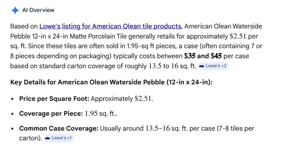American Olean Waterside Pebble 12×24 Matte Porcelain Tile Stone Look Espresso