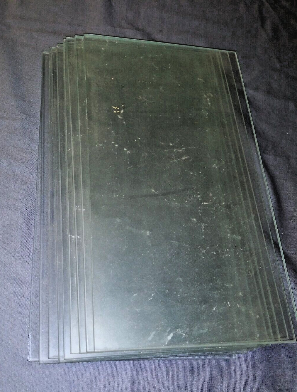 9 Glass Sheets Clear Plates 12″ x 6″ USED – Smash Them! Break Them! Love Them!