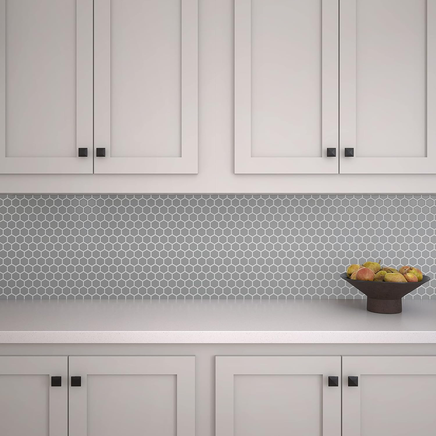 Elegant Matte Suede Gray 1.5″ Hexagon Mosaic Tiles – Tile Mart Collection