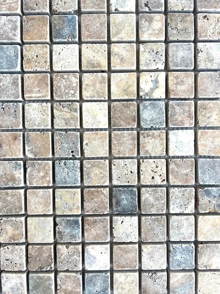 Antique Onyx 1″x1″ Tumbled Aged Mosaic Backsplash Wall Floor Tile