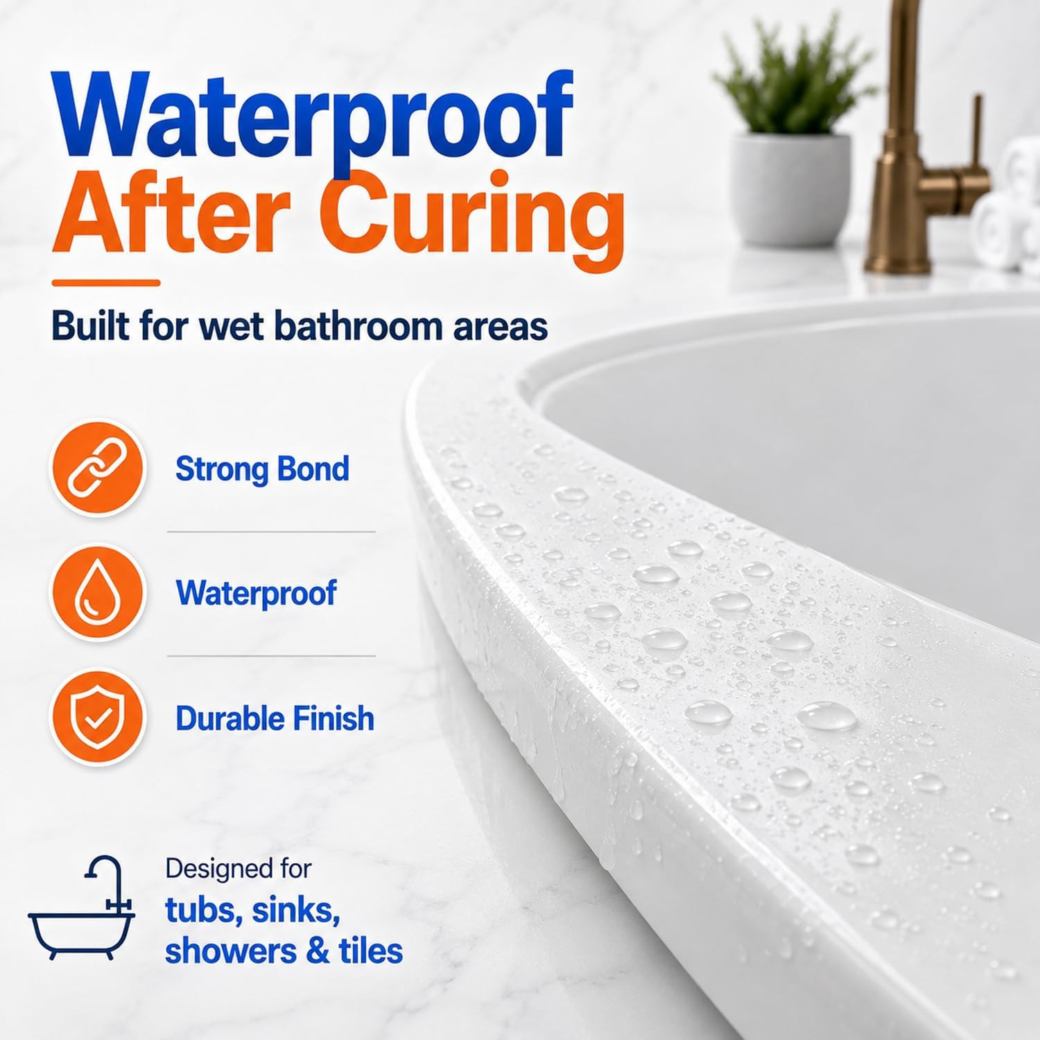 Tub Repair Kit White, Tub Chip and Bathtub Repair Kit for Enamel, Fiberglass, Ac