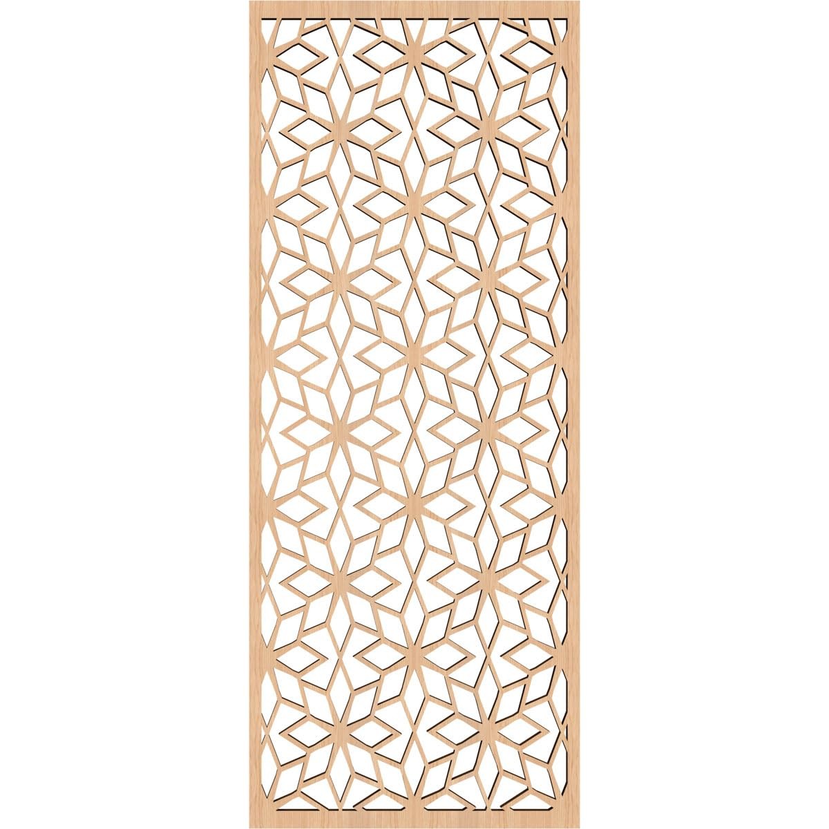 9 3/8×24 3/8×3/8 Inch Lake Decorative Fretwork Wood Wall Panel Hickory DIY