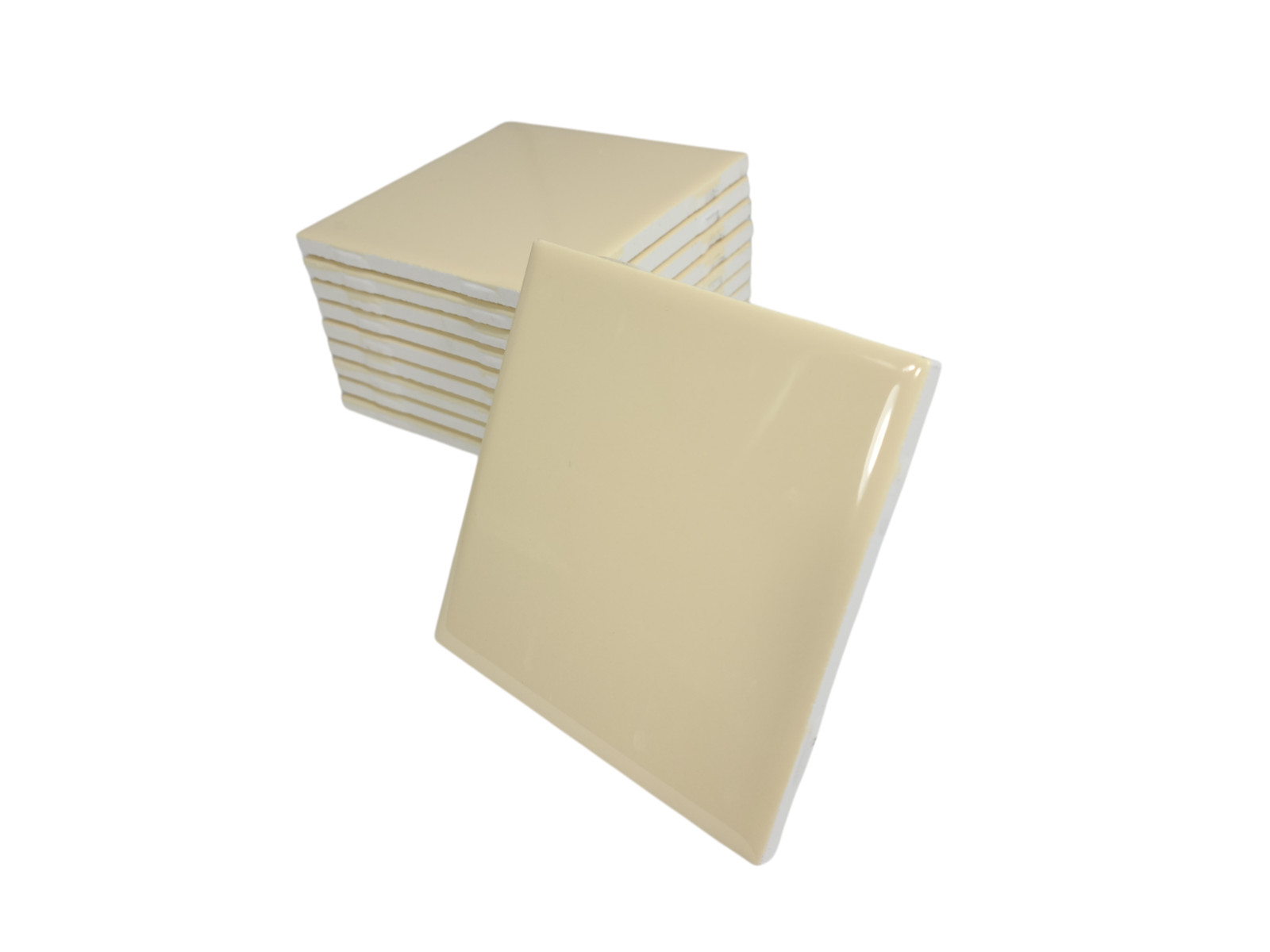 French Vanilla Yellow Ceramic Tile 4.25 in Shower Backsplash Classic Color 141