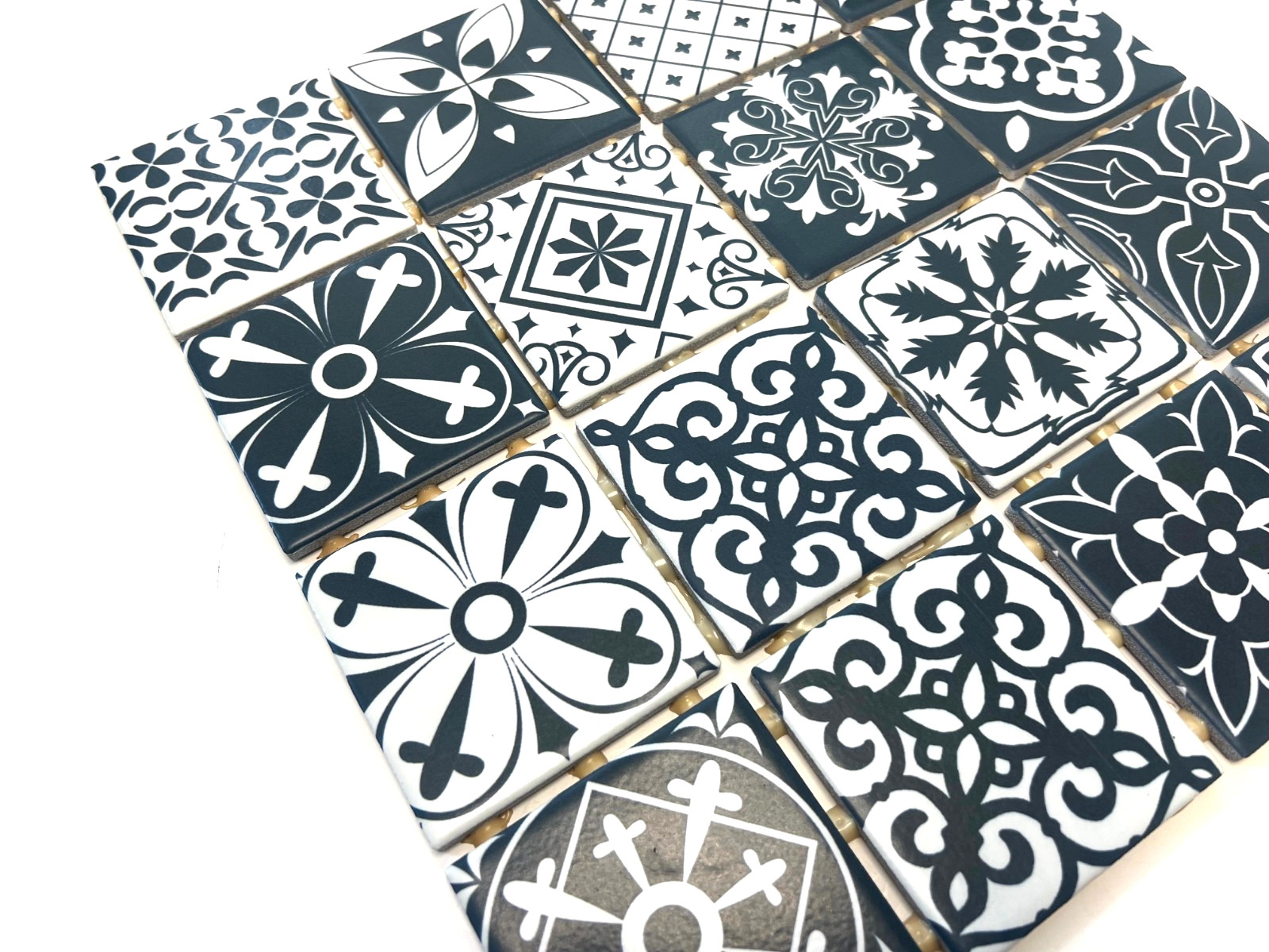 3×3 Deco Midnight Beach Pattern Decorative Multicolor Ceramic Wall Tile