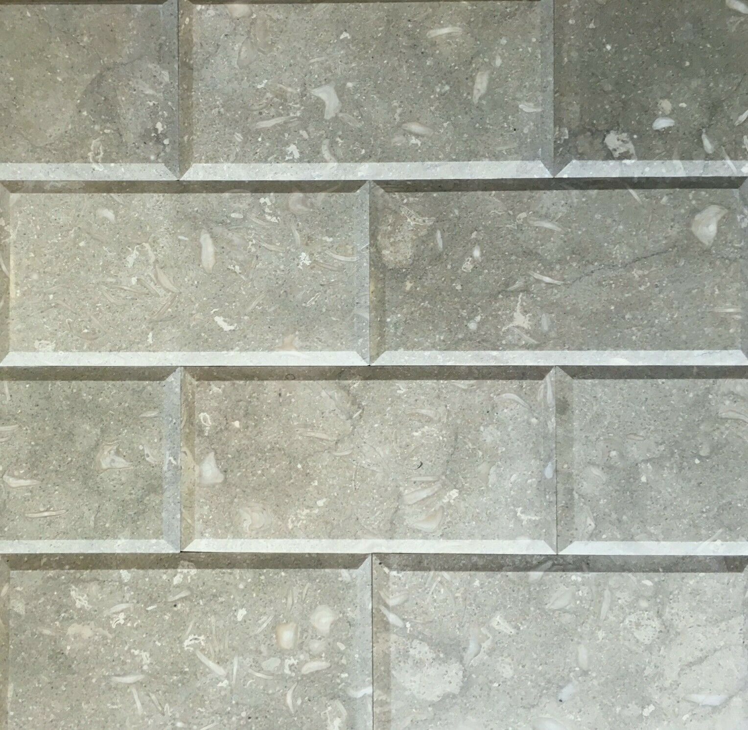 6×12 Seagrass Limestone Polished and Beveled Backsplash Wall Tile Kitchen Bath